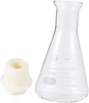NAMOARLY 1Pc Glass Conical Flask with Cork for Laboratory Experiments Wide Mouth Design for Chemistry Students and Science Projects