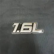 1x Chrome 1.6L Black Metal Emblem Sticker Decal Badge Vehicle Engine Turbo Motor (for: Renault)