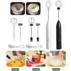 Milk Coffee Frother Electric Whisk Egg Beater USB Handheld Drink Frappe Mixer AU