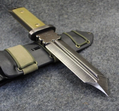 integrity implements Vanquish Kahuna D2 Gen2 custom handmade knife linen micarta