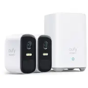 Eufy Security eufyCam 2C Pro 2K Outdoor Wire-Free Smart Camera Kit eufyCam 2C Pro x 2 / Homebase 2 x 1 [T8861CD1]
