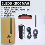 TouCloud Bicycle Light Front 10000mAh Bike Light Power Bank Waterproof Flashlight USB Charging MTB Road Cycling Lamp Accessories 3LEDS And Taillight