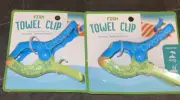Beach Towel Clips - Fish (Set of 2) Secure Beach Towel In Place!