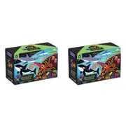 2x 100pc Mudpuppy Glow Jigsaw Puzzle 46x30cm Fun Play Game Ocean Predators 5+
