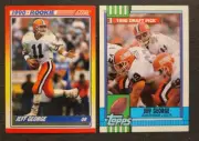 1990 Jeff George 2 card Rookie Lot, Topps, Score Colts