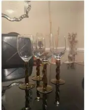 Vintage Amber Twisted Glass Wine Glasses (Set of 4) https: surfshopbuy.com
