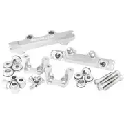 Aeroflow Subaru EJ20 Conversion Fuel Rail top Feed Silver 92-00 Wrx - AF64-2258S