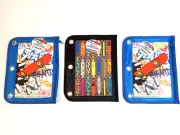 Pencil Pouch Lot of 3 Skateboards School 3 Ring Pencil Holder Case Binder