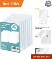 Durable 0.04 Inch Plexiglass Sheets 8.5x11 Inches - Crafting & Artwork Solutions