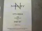 NOBILITY ANNABELLE 300 THREAD COUNT WHITE FULL SHEET SET DOUBLE 100% COTTON NEW
