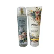Bath & Body Works Dressed In White Mist & Body Cream Set