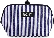 PackIt® Freezable Snack Bag, Seaside Stripe, Built with ECOFREEZE® Technology, Collapsible, Reusable, Zip Closure, Designed for Keeping Snacks Fresh On The Go