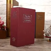 Security Lock Dictionary Safe Secret Book Cash Money Jewellery Hidden Locker Box for Home Office Black (password red)