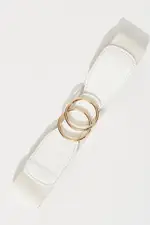 Clara Belt in White Stretch one size
