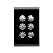 Clipsal Saturn Series Grid And Plate Assembly 6 Saturn 4000 Series Including Saturn Horizontal Espresso Black - 4066VH-EB