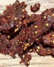 Sweet Carolina Reaper Pepper Papa Dan's Beef Jerky 1/2 Pound Bag Jerky Hut HOT!!