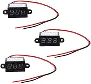 3pcs Mini Digital Voltmeter Voltage Tester with Reverse Polarity Protection for Car and Motorcycle Applications