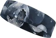 [YKLBV] Moisture Wicking Headbands for Men and Women Delicious Blueberry Sports Sweatband for Tennis Basketball Running Gym Working Out