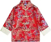 [SZCQ] Boys Lunar New Year Chinese Jacket Dragon Traditional Coat Outfits Kids Tang Suit