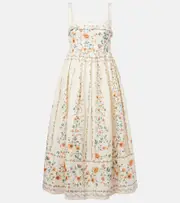 [Agua by Agua Bendita] Agua by Agua Bendita Barbara floral linen midi dress UK 12 multicoloured