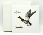 Screencraft Hand Painted Mallard Duck 6x6 Tile Signed P. Howard Vintage NIB