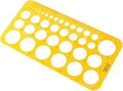 OSALADI Circle Measuring Ruler Template Plastic Drafting Tool for Geometric Designs for School Office Architecture and Art Projects and Transparent with Scale Patterns Versatile Circle