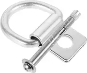 Pulling Rope Ring Cargo d Ring Trailer d Ring Mounting Adapters Trailer Tie Down Rings V-Shaped D-Rings Trailer Tarpaulin Bracket Cargo D-Rings Tie Down Silver Galvanized Iron