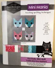NEW Quiltologie Mini Fox Frolic Quilt Kit Learn Machine Applique w/ Fabric Sew