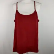 Lane Bryant Women's Classic Cami Tank Top Layering Cotton Plus 14/16 Red, NWT