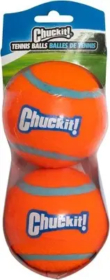 Chuckit Tennis Balls Thick Rubber Core Fetch Dog Toy For Extra Large Dogs 2-Pack