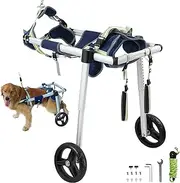 VEVOR 2 Wheels Dog Wheelchair for Back Legs, Pet Wheelchair Lightweight & Adjustable Assisting in Healing, Dog Cart/Wheelchair for Injured, Disabled, Paralysis, Hind Limb Weak Pet(L)