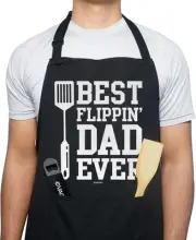 100% Cotton, Black Funny Aprons for Men, Dad, Husband - Birthday, Father’S Day G