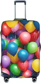 [Pvinnk] Colorful Balloons Blue Sky Print Protective Luggage Cover Elastic Washable Suitcase Protector Travel Gear Protector, White, X-Large
