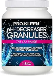 Pro-Kleen pH Minus Decreaser Reducer Granules - Reduces The pH Levels of Pools, Spas and Hot Tubs - Easy to Use 1.5 KG