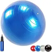 HCE Gym Ball, Balancing Yoga Ball Chair Stability Commercial Swiss Pilates Birthing Ball, Anti-Burst Heavy-Duty Extra Thick Exercise Ball - Slip-Resistant 300lbs Home & Gym Workout - Free Pump