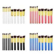 10pcs Kabuki Make up Brush Set Style Professional Foundation Blusher Face Powder