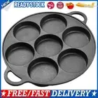 7 Hole Skillet Omelet Pan Cast Iron Non-Stick Egg Frying Pan Stuffed Pancake Pan