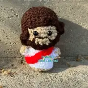 Crochet Chibi Jesus Keychain