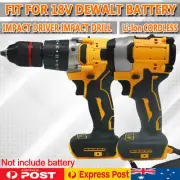 Cordless 1/2'' Impact Hammer Drill 1/4'' Driver Combo Kit For Dewalt 18V Battery