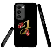 For Samsung Galaxy S23+ Plus Case Shielding Cover, Embellished Letter J