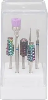 Nail Drill Bits Steel Fast Remove Left Right Handed Nail Grinding Heads for Hard Gel Manicure Applicable for Both Beginners and Experienced Manicurists