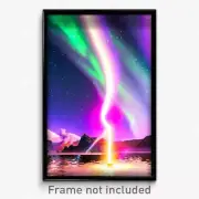 Pixel Art Poster - Imaginative Aurora (8 Bit Psychedelic Video Game Print)