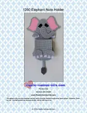 Elephant Note Holder- Plastic Canvas Pattern or Kit