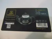 Wilmax Thermo Glass Teapot with Glass Infuser 41 FL OZ 1200ml WL 888815/A