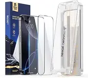 MAGIC JOHN 3rd Gen Upgraded for iPhone 16 Pro Screen Protector 6.1 Inch, HD Clear, Shatterproof Tempered Film, Auto Dust-Elimination, Bubble Free, Easy Installation, 2 Pack