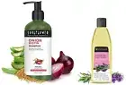 Soulflower Rosemary Lavender Hair Oil & Onion Biotin Shampoo - (Pack of 2)