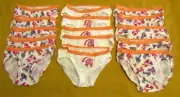 New Girls HANES Tagless Underwear Panties 15 Pair Rollerskates Cotton Size 4