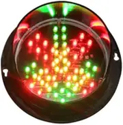 Traffic Light Decoration, DC12V, DC24V, 125mm (5 inch) Red Cross Green Arrow Traffic Light, PC Waterproof LED Traffic Light for Garage, Road, Dock, Decoration and more.(Model 125 12V)