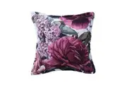 Bianca Abigail Square Berry Polyester Floral Inspired Design Cushion 43cm