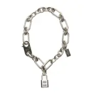 Acne Studios Padlock Chain Bracelet One size silver